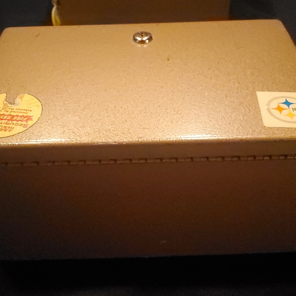 Vintage Rockaway Steelers Fireproof Chest Security Box With Key